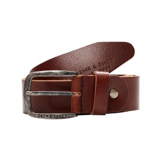 jack and jones brown leather belt
