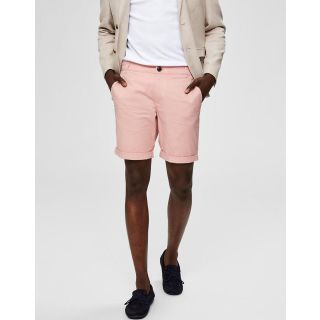 Selected Homme Straight Paris Shorts in Mellow Rose