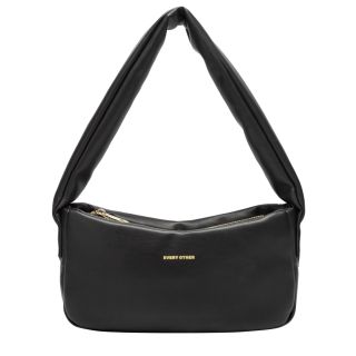 Every Other Top Zip Padded Shoulder Bag in Black  