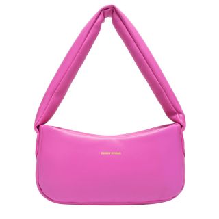 Every Other Top Zip Padded Shoulder Bag in Pink 