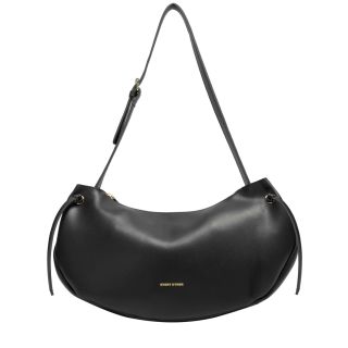 Every Other Single Strap Slouch Shoulder Bag in Black 