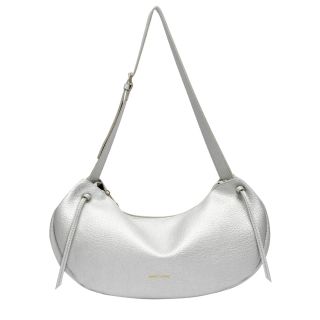Every Other Single Strap Slouch Shoulder Bag in Silver