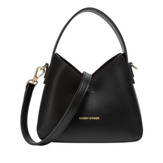Every Other Dual Strap Slouch Small Bag in Black  