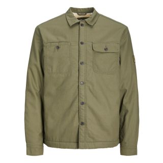 Jack and Jones Ben Padded Overshirt in Olive