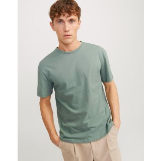 Jack and Jones RCC Soft Linen Blend T-shirt in Lily Pad 
