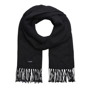 Jack and Jones Solid Woven Scarf in Black