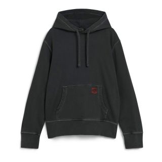 Superdry Contrast Stitch Deluxe Hoody in Washed Black