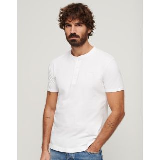 Superdry Essential Henley T-shirt in Optic White