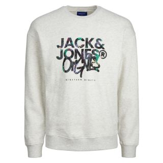 Jack and Jones Silverlake Sweater in White Melange