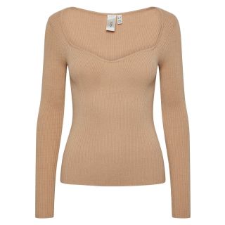 YAS Nomi Long Sleeve Top in Nomad