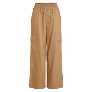 Vila Cargo Wide Leg Pants in Curds and Whey