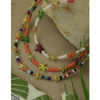 My Doris Starfish Necklace in Orange