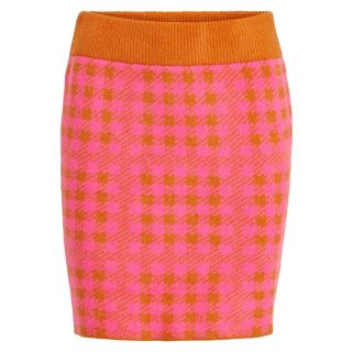 Vila Checkina Short Knitted Skirt