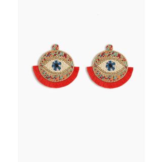 America and Beyond Evil Eye Earring in Red