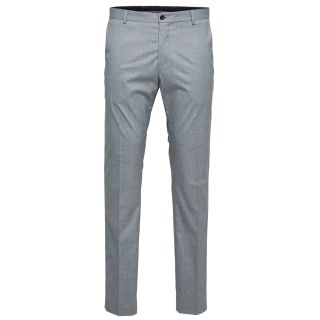Selected Homme Mylo Logan Trousers in Grey Melange