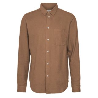Colorful Standard Organic Flannel Shirt in Camel