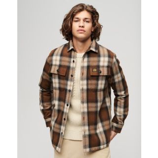 Superdry Wool Miller Overshirt in Roderick Check Brown
