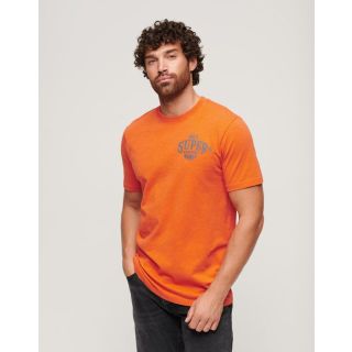Superdry Workwear Scripted Graphc T-shirt in Orange Slub