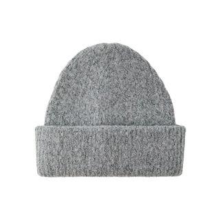 Pieces Pyron Beanie Hat in Light Grey
