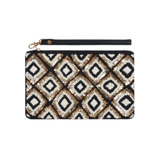Eb and Ive Carrie Clutch Bag in Gold and Black