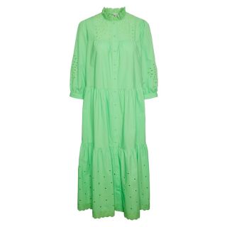 YAS Violetta 3/4 Long Dress in Summer Green