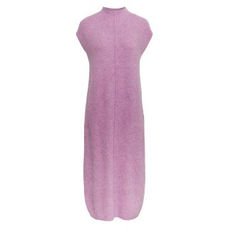 YAS Sia Long Knitted Vest Dress in Violet