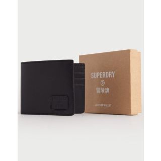 Superdry Bifold Leather Wallet in Black