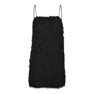 Vero Moda Kari Fringe Mini Dress in Black