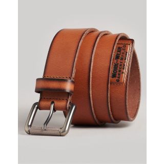 Superdry Badgeman Leather Belt in Tan
