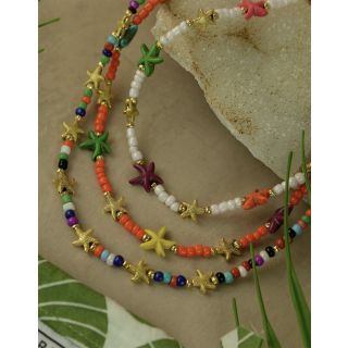 My Doris Starfish Necklace in Rainbow