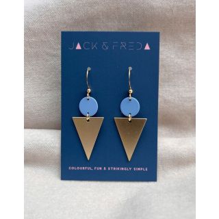 Jack and Freda Lola Triangle Earrings in Periwinkle 