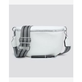 Annie Crossbody Bag with Strap in White