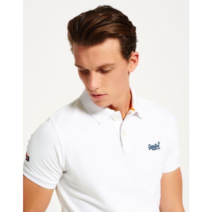 Optic Classic Shirt Pique Superdry - - Polo Clothing in White