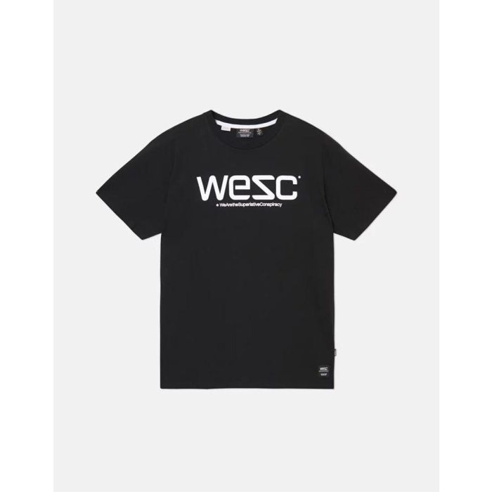 wesc logo classic basic tee in black