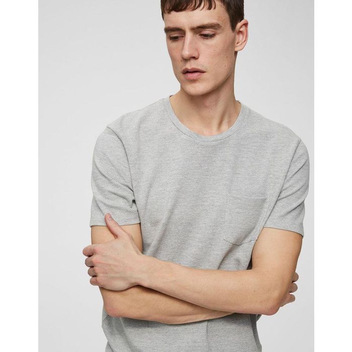 selected homme grey basic top 