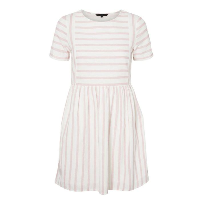 Vero Moda Sunny Stripy Dress in Pink 