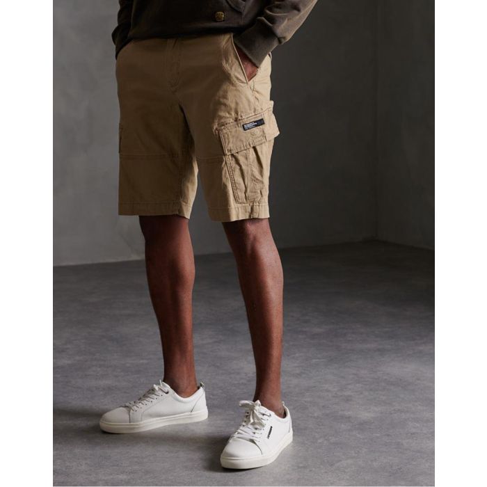 Superdry Mens Cargo Shorts in Beige - Core Cargo Shorts in Sand