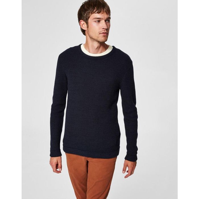 Selected homme mens victor sweat in navy