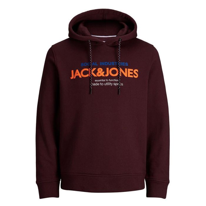 jack and jones red basic hoodie
