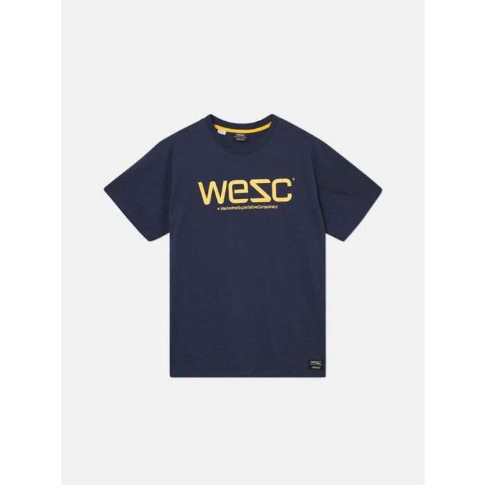 wesc logo t-shirt in navy
