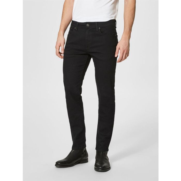 slim fitted black leon jeans