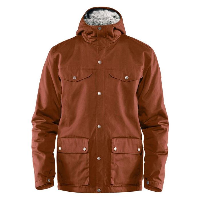 fjallraven greenland winter jacket in autumn leaf red