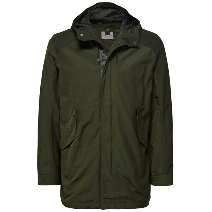 selected homme shoreditch parka coat in green