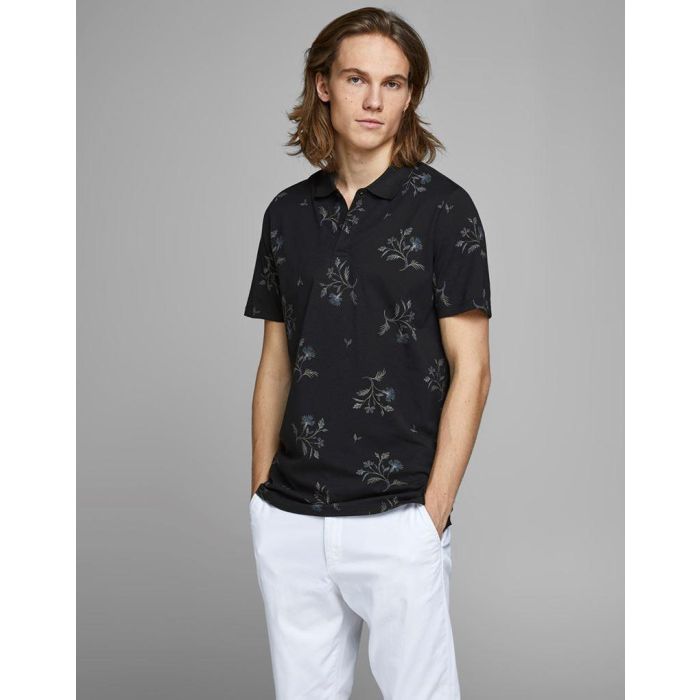 jack and jones james polo shirt in black