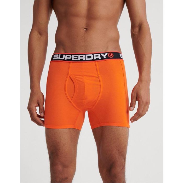 superdry boxers in orange and black