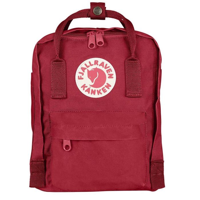 fjallraven mini kanken backpack in deep red