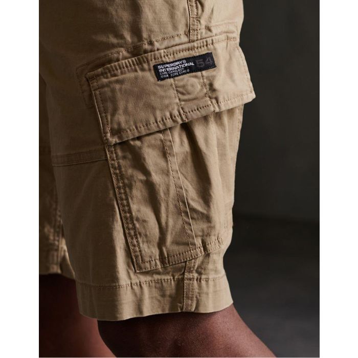 in Superdry Cargo Mens Cargo - in Sand Beige Shorts Core Shorts