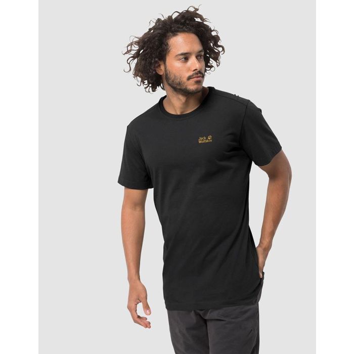 jack wolfskin basic t-shirt in black