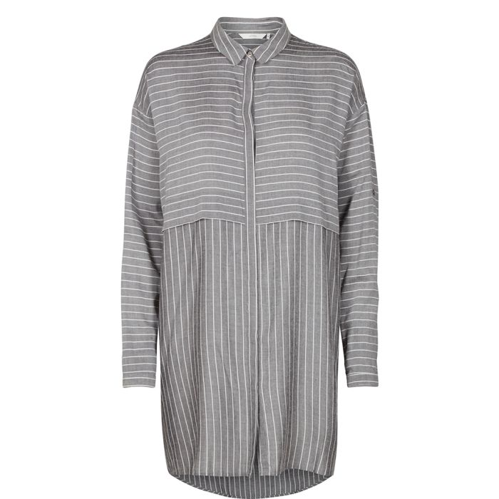 Numph Strivo stripe Shirt in grey melange
