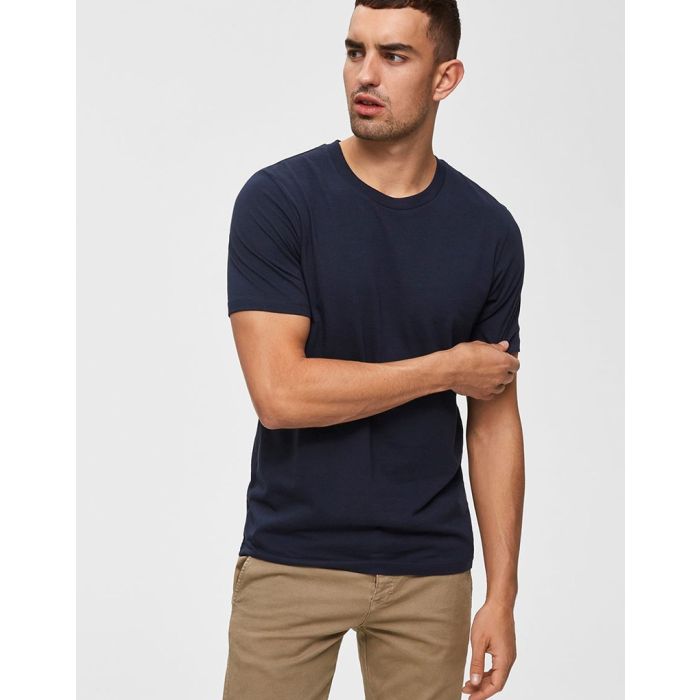 selected homme perfect t-shirt in navy